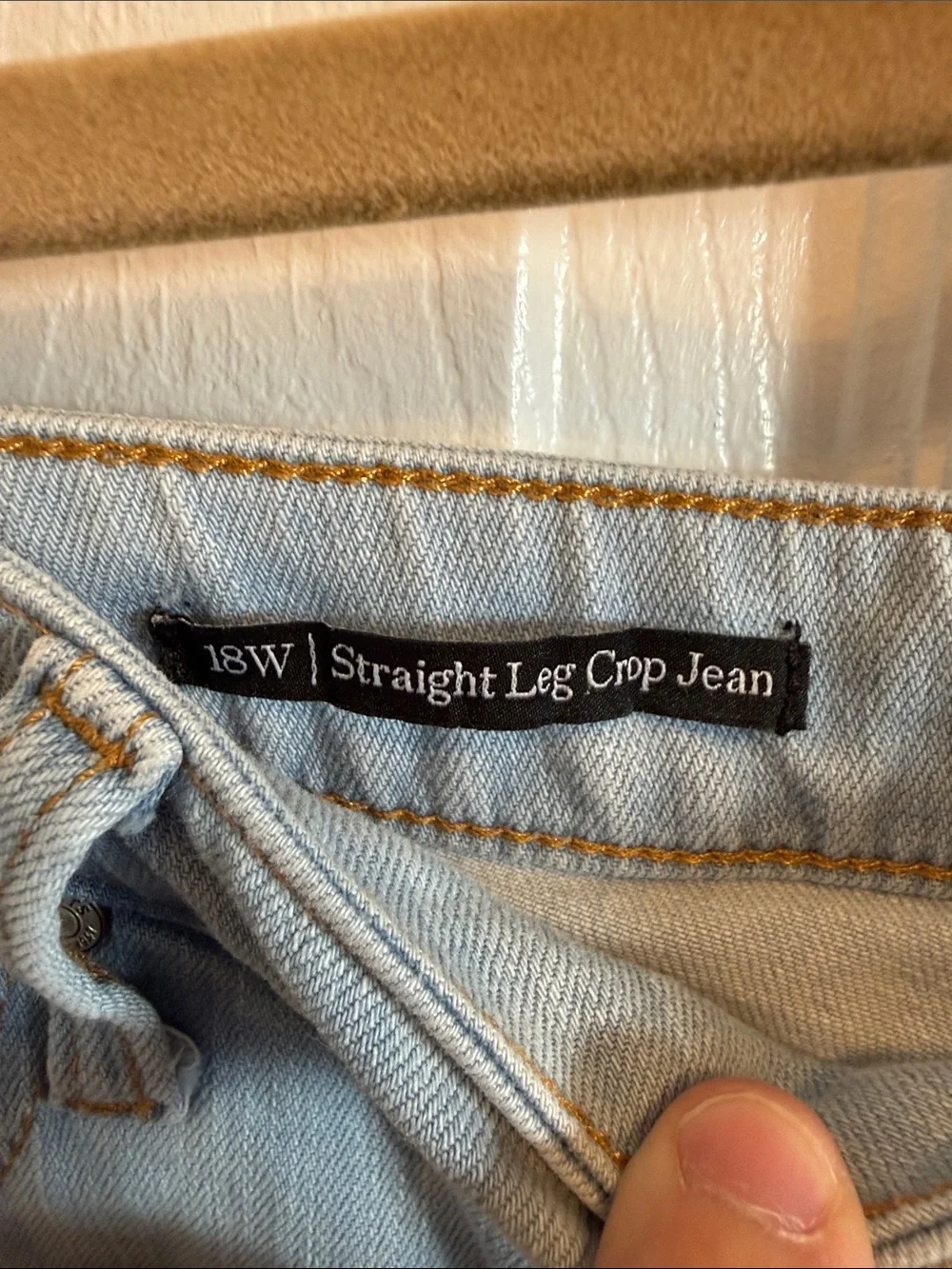 Talbots Straight Leg Cropped Jeans Sz 18w - Picture 3 of 5